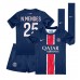 Paris Saint-Germain Nuno Mendes #25 Hjemmedraktsett Barn 2024-25 Korte ermer (+ Korte bukser)